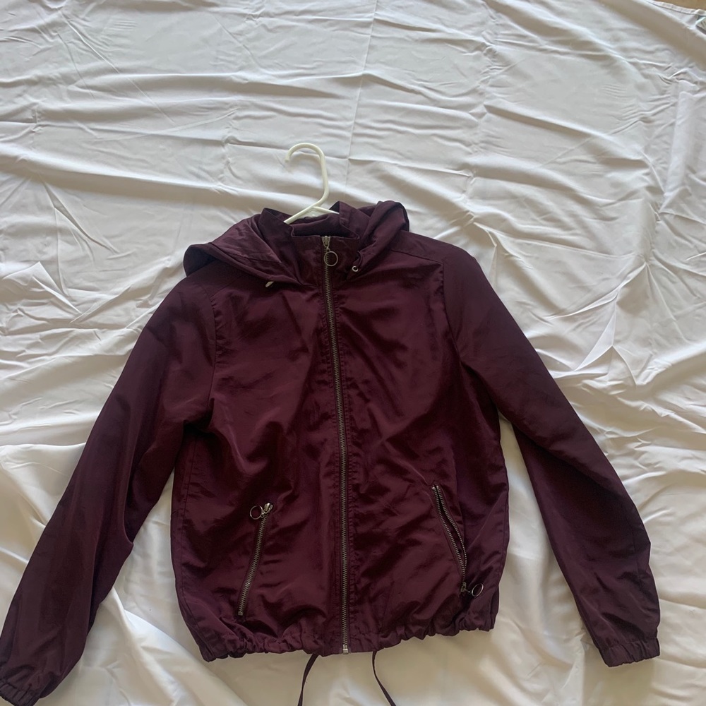 Burgundy Windbreaker